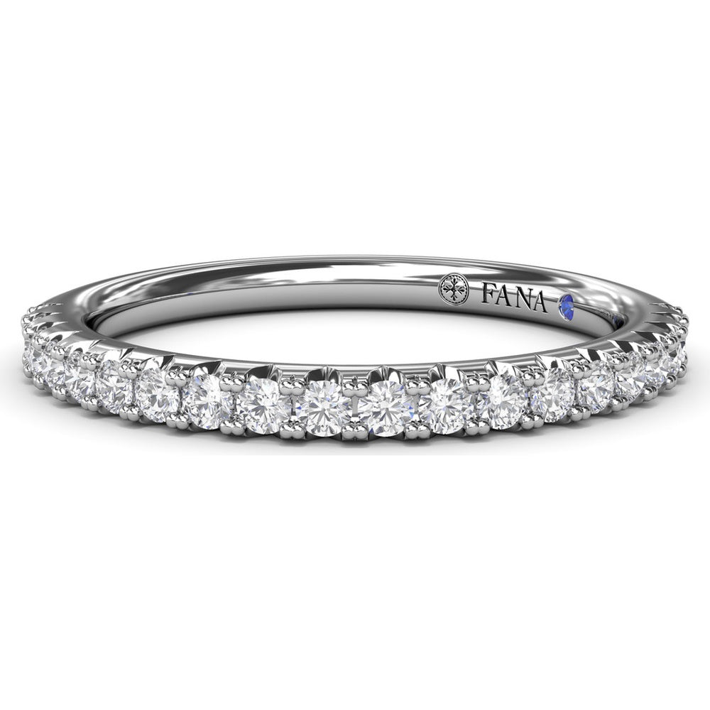 Double Prong Set Round Diamond Wedding Band by Fana - 0.31 Carat Total Diamond Weight