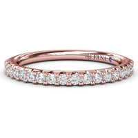 Double Prong Set Round Diamond Wedding Band by Fana - 0.31 Carat Total Diamond Weight