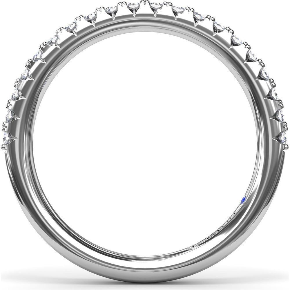 Double Prong Set Round Diamond Wedding Band by Fana - 0.31 Carat Total Diamond Weight