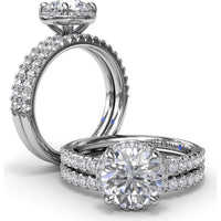 Double Prong Set Round Diamond Wedding Band by Fana - 0.31 Carat Total Diamond Weight