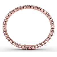 Double Row Oval Ruby Bracelet with Pavé Diamond Borders by Fana - 21.83 Carat Total Gemstone Weight
