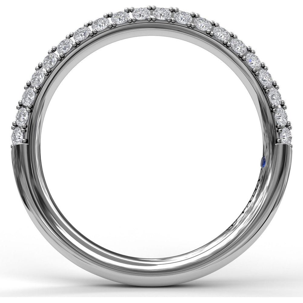 Double Row Pavé Set Round Diamond Wedding Band by Fana - 0.50 Carat Total Diamond Weight