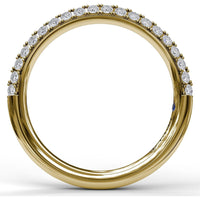 Double Row Pavé Set Round Diamond Wedding Band by Fana - 0.50 Carat Total Diamond Weight