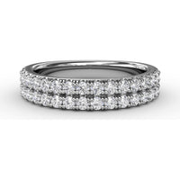 Double Row Prong Set Round Diamond Band by Fana - 0.72 Carat Total Diamond Weight