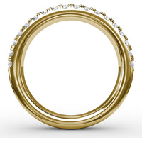 Double Row Prong Set Round Diamond Band by Fana - 0.72 Carat Total Diamond Weight