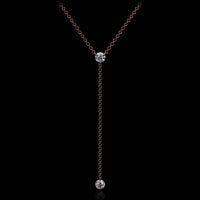 Aresa New York - Duras No. 2 Necklaces - 18K Rose Gold with 0.40 cts. of Diamonds