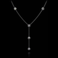 Aresa New York - Duras No. 5 Necklaces - 18K White Gold with 0.80 cts. of Diamonds