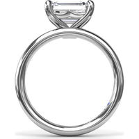 East-West Emerald-Cut Diamond Engagement Ring Setting by Fana