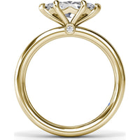 East-West Marquise Engagement Ring Setting with Peek-a-Boo Diamond by Fana