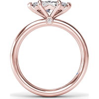 East-West Marquise Engagement Ring Setting with Peek-a-Boo Diamond by Fana