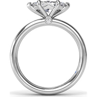 East-West Marquise Engagement Ring Setting with Peek-a-Boo Diamond by Fana