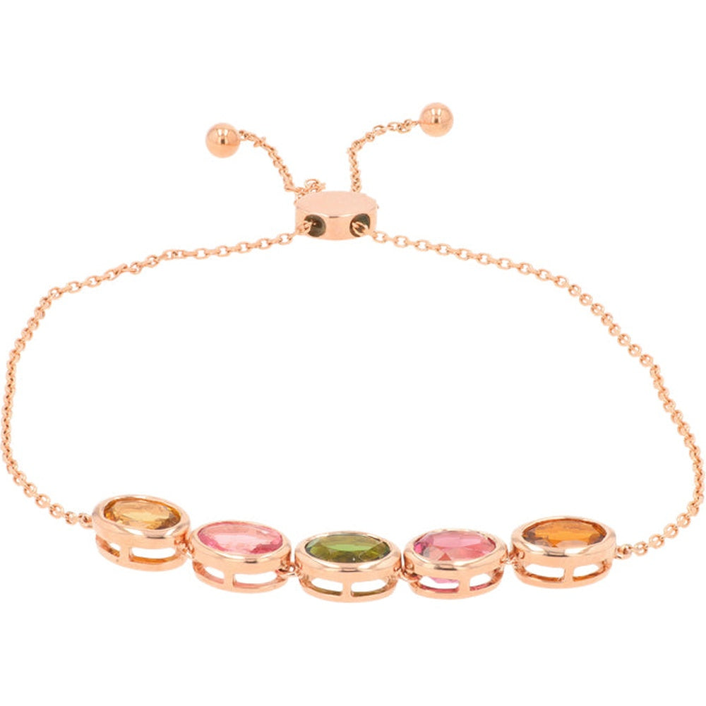 EFFY 14K Rose Gold Adjustable Bolo Bracelet with Multi-Color Bezel-Set Tourmalines - 2.40 Carat Total Gem Weight