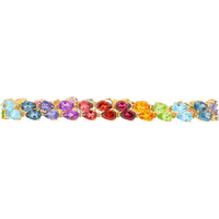 EFFY 14K Yellow Gold 7-Inch Multicolor Rainbow Pear-Shaped Gemstone Bracelet - 23.40 Carat Total Gem Weight