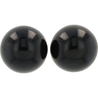 EFFY 14K Yellow Gold Large Sphere Onyx Stud Earrings - 14.50 Carat Total Gem Weight