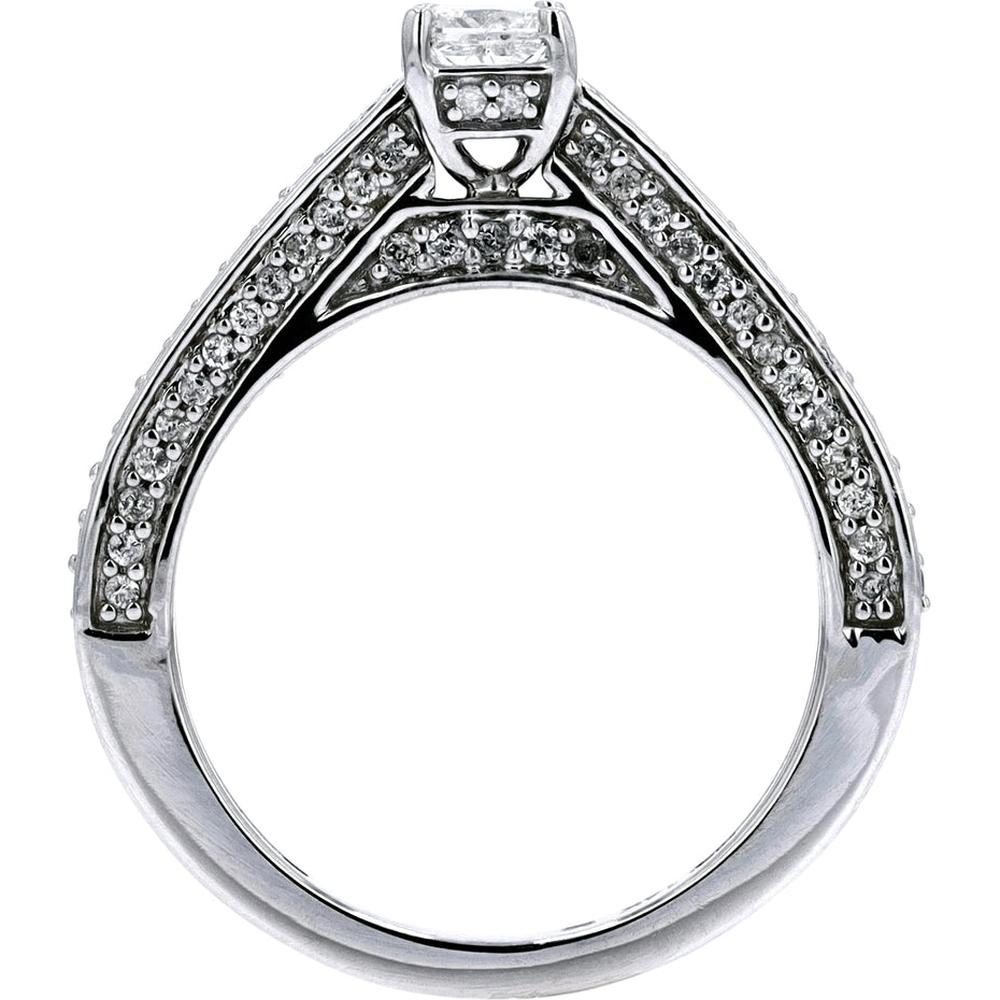 Elegant 14K White Gold 3/8 Carat Diamond Engagement Ring
