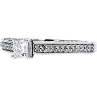 Elegant 14K White Gold 3/8 Carat Diamond Engagement Ring