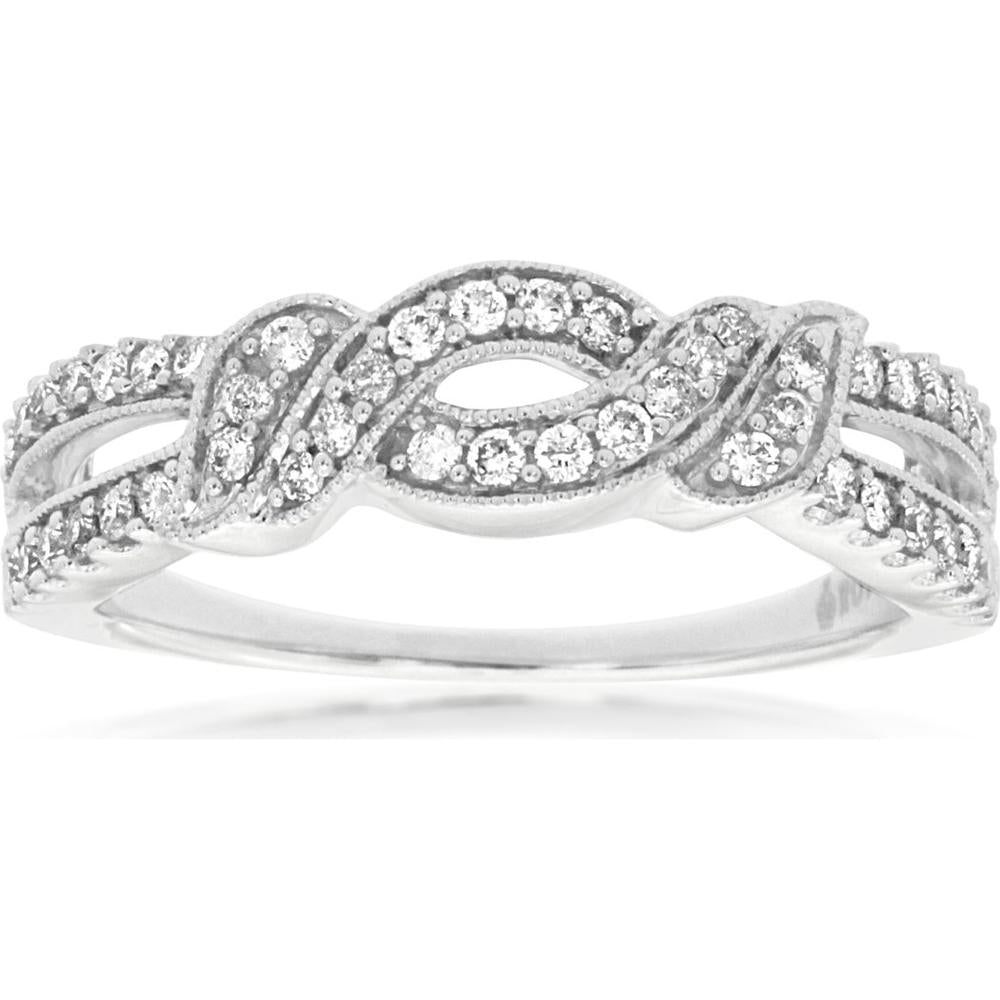 Elegant 14K White Gold Diamond Ring - Timeless Beauty and Luxury