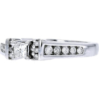 Elegant 14K White Gold Half Carat Diamond Engagement Ring