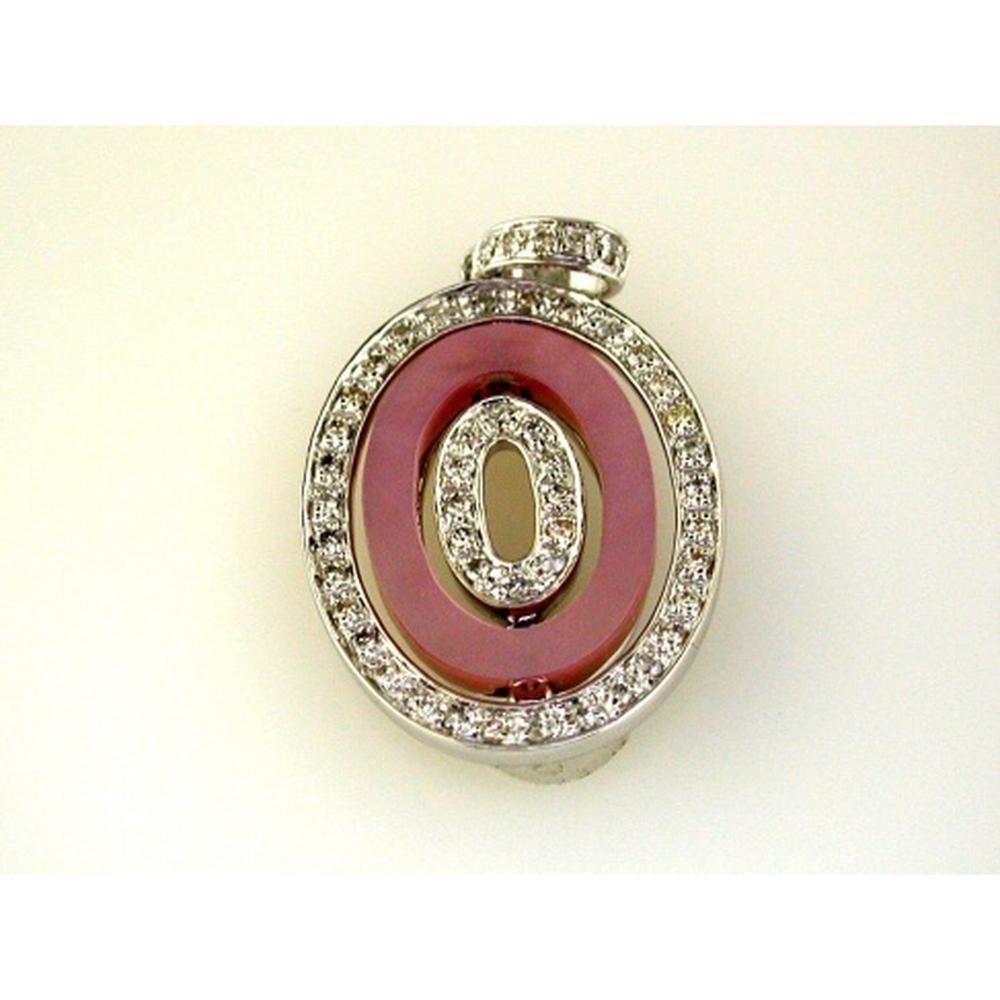 Elegant 14K White Gold Pink Morganite and Diamond Pendant