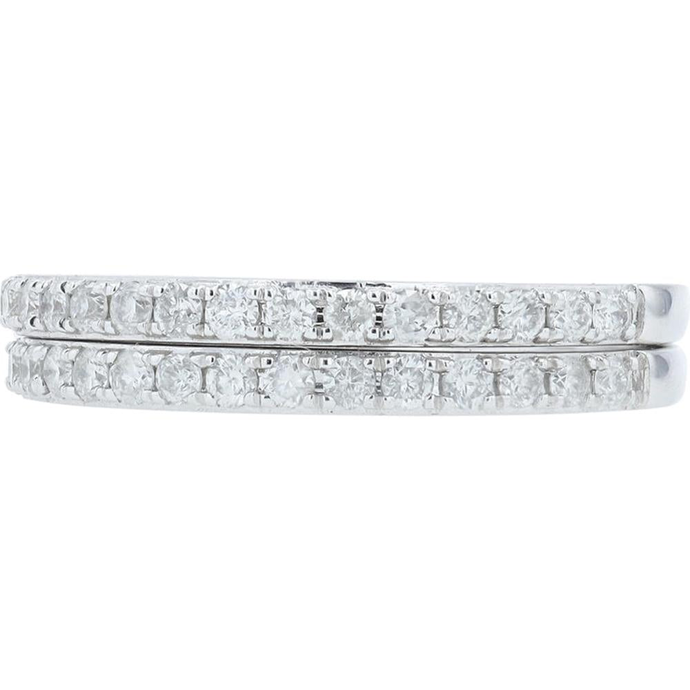 Elegant 14K White Gold Simply Vera Diamond Band Set