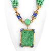 David Webb Elegant 18K Yellow Gold and Platinum Necklace with Jade Pendant and Diamond Accent