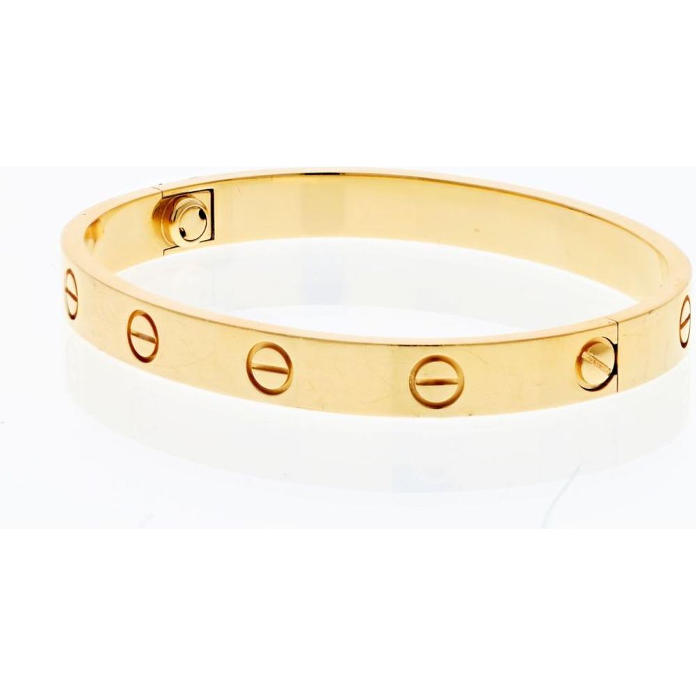 Cartier Elegant 18K Yellow Gold Love Bangle Bracelet with