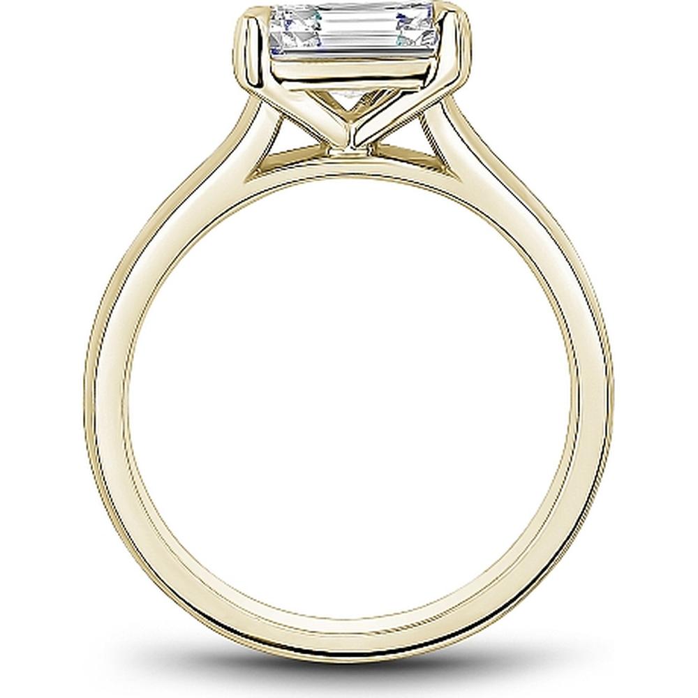 Emerald Cut Diamond Engagement Ring with Four-Prong Setting in Yellow Gold by Noam Carver<em> - Choose Your Center Diamond: 1 to 5 Carats, Sustainable Lab-Grown or Natural Earth-Mined</em>