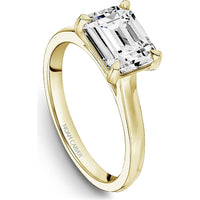 Emerald Cut Diamond Engagement Ring with Four-Prong Setting in Yellow Gold by Noam Carver<em> - Choose Your Center Diamond: 1 to 5 Carats, Sustainable Lab-Grown or Natural Earth-Mined</em>