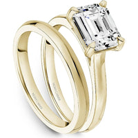 Emerald Cut Diamond Engagement Ring with Four-Prong Setting in Yellow Gold by Noam Carver<em> - Choose Your Center Diamond: 1 to 5 Carats, Sustainable Lab-Grown or Natural Earth-Mined</em>
