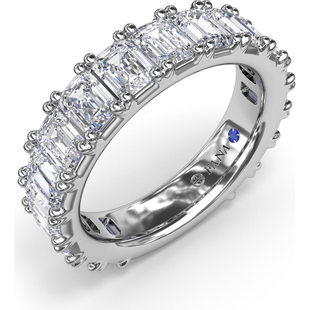 Emerald Cut Diamond Wedding Band with Shared-Prong Setting by Fana - 5.27 Carat Total Diamond Weight