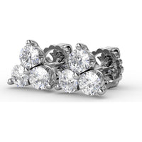 Empire Cluster Stud Earrings with Round Diamonds by Fana - 1.35 Carat Total Diamond Weight
