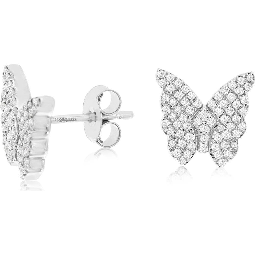 Enchanted Brilliance 14K White Gold Diamond Earrings - 0.35 Carat Total Weight
