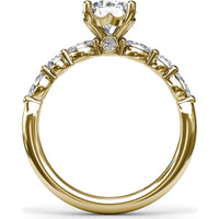 Enchanted Engagement Ring Setting with Alternating Oval and Round Diamonds by Fana - 0.44 Carat Total Diamond Weight