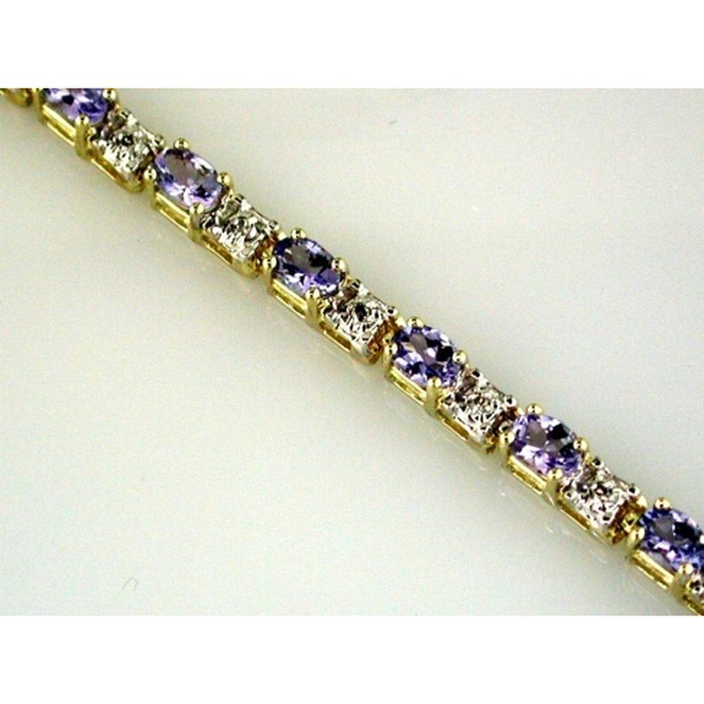 Enchanted Glow 14K Yellow Gold Tanzanite & Diamond Bracelet - 4.55 Carat Tanzanite, 0.12 Carat Diamonds
