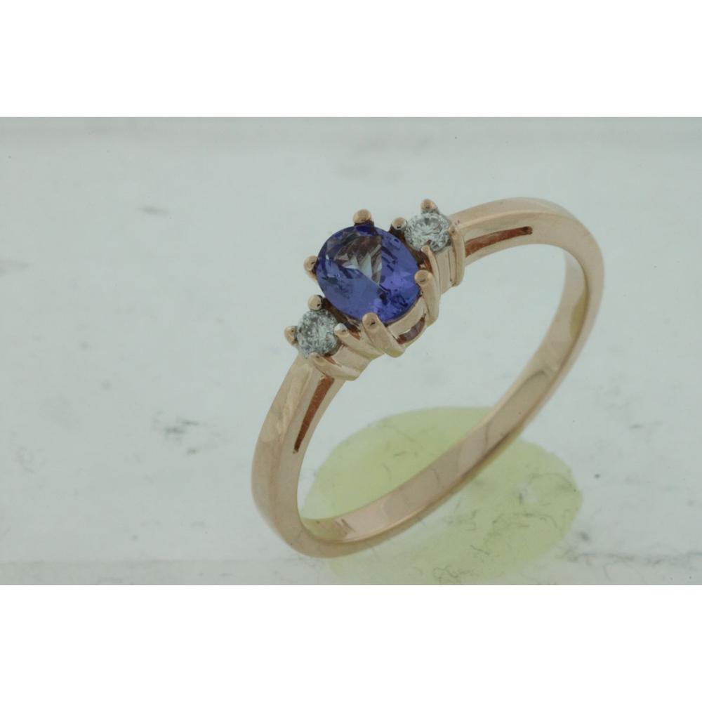 Enchanted Rose: 14K Rose Gold Tanzanite & Diamond Ring