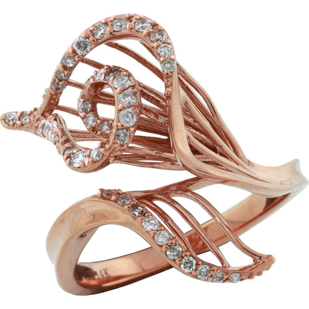 Enchanted Rose:Royal 14K Rose Gold Diamond Ring - 0.33 Carat Diamond