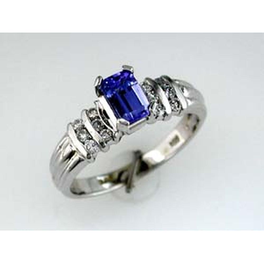 Enchanted Symphony 14K White Gold Tanzanite & Diamond Ring - 0.60 Carat Tanzanite, 0.23 Carat Diamonds