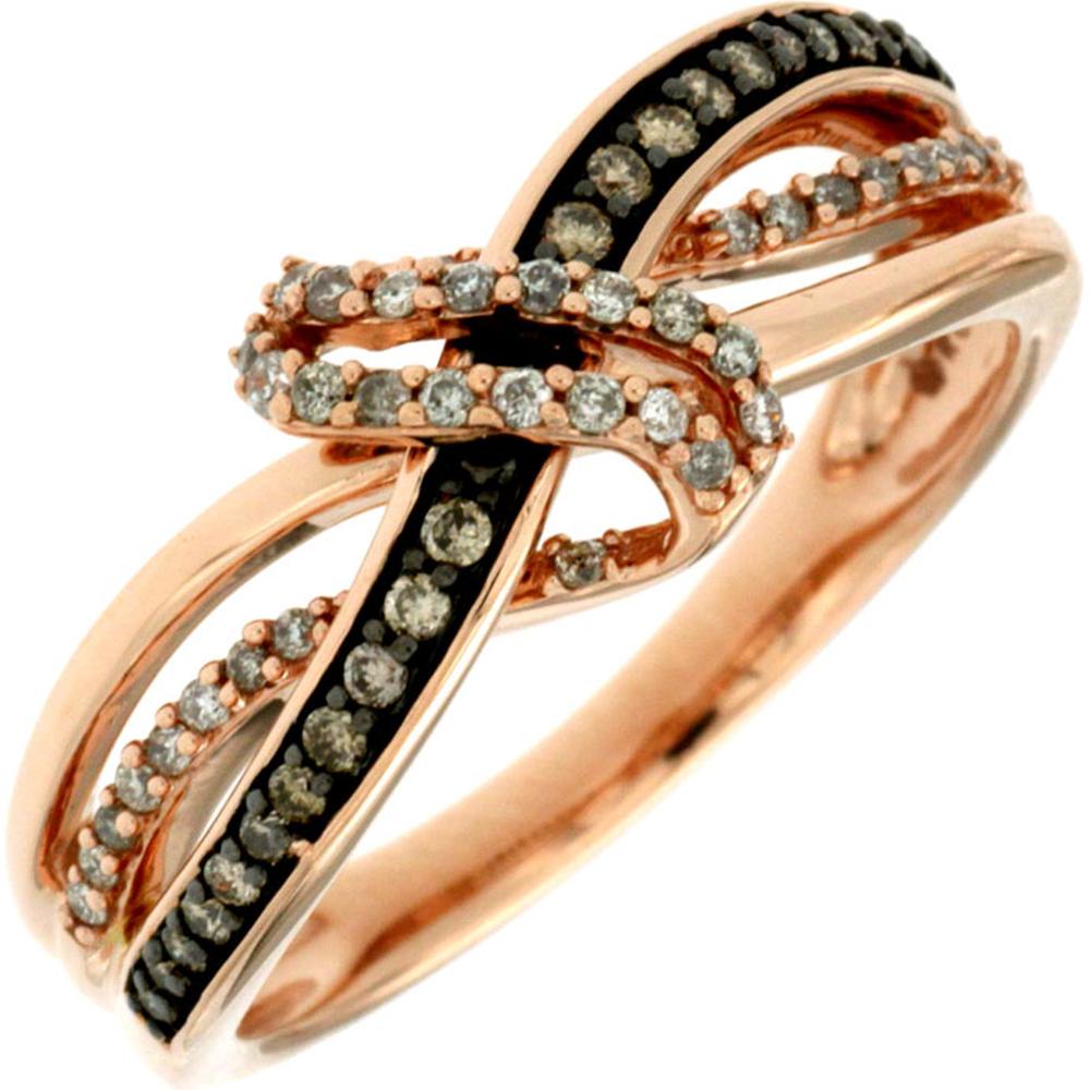 Enchanting 14K Rose Gold Diamond & Mocha Diamond Ring