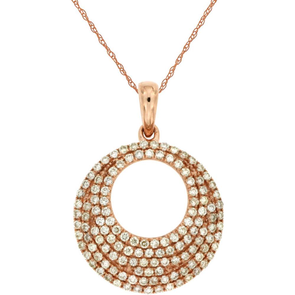 Enchanting 14K Rose Gold Diamond Pendant - 0.38 Carat