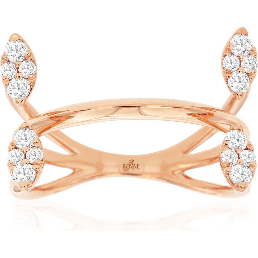 Enchanting 14K Rose Gold Diamond Ring - Captivating Beauty