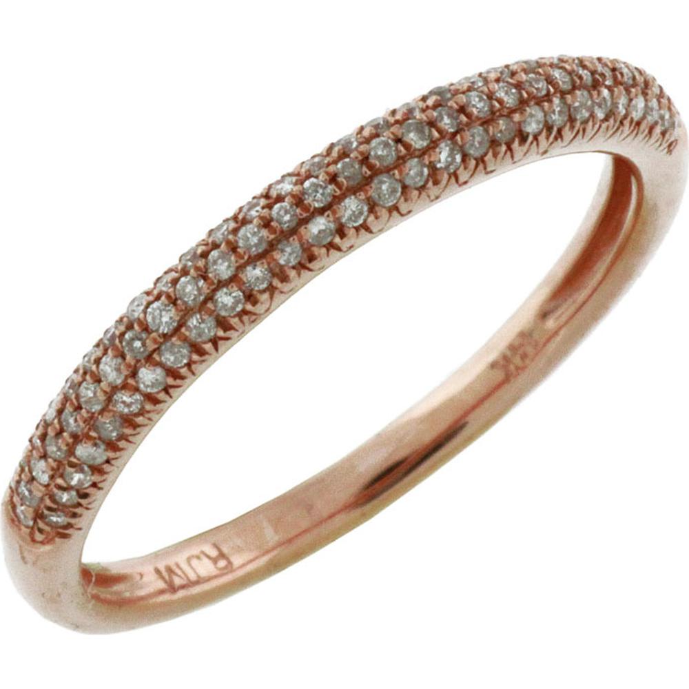 Enchanting 14K Rose Gold Diamond Wedding Band - 0.20 Carat Total Diamond Weight
