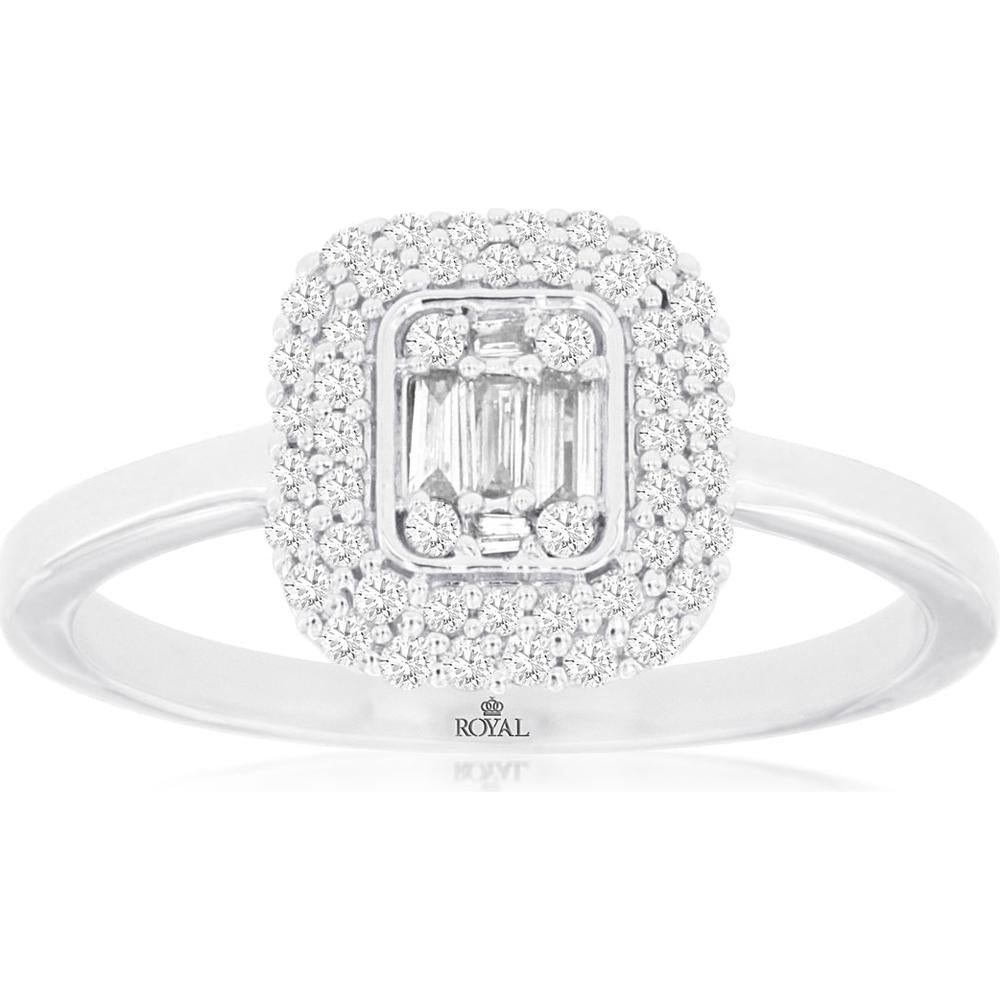 Enchanting 14K White Gold Diamond Engagement Ring - Timeless Symbol of Love