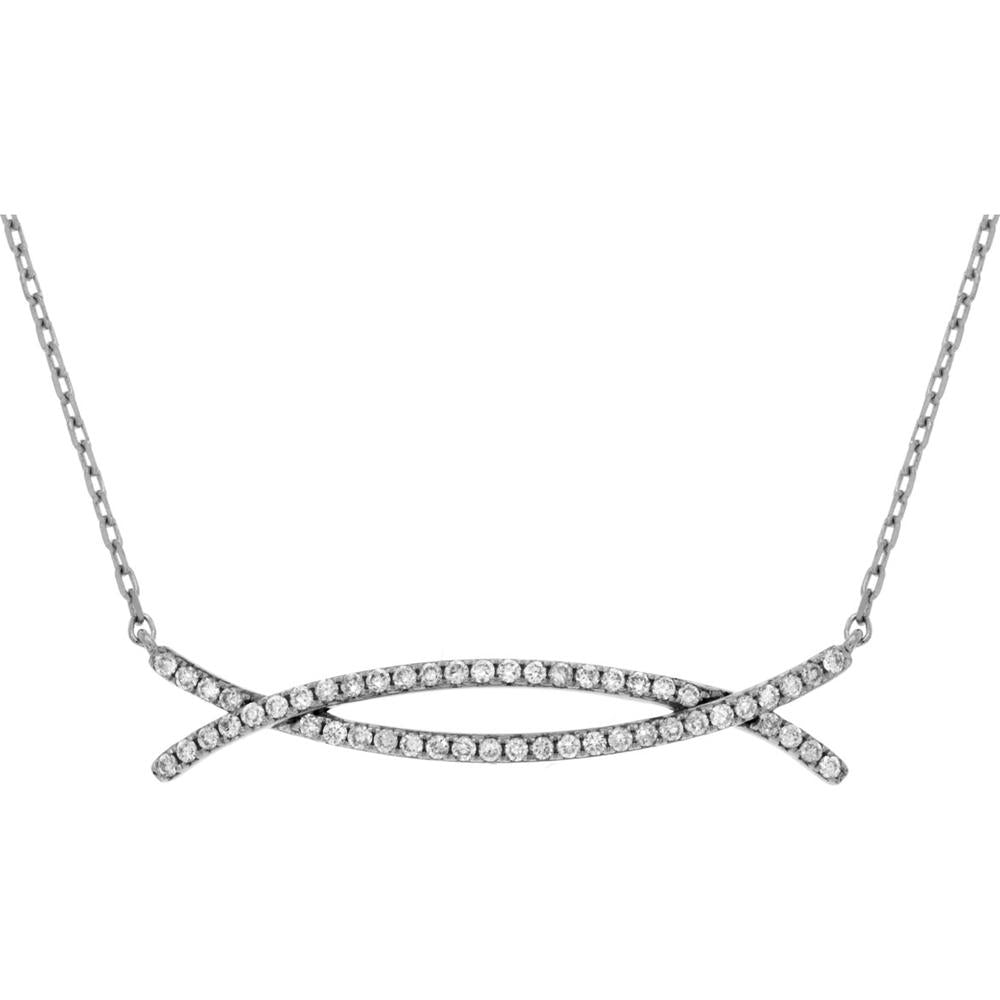 Enchanting 14K White Gold Diamond Necklace - 0.28 Carat