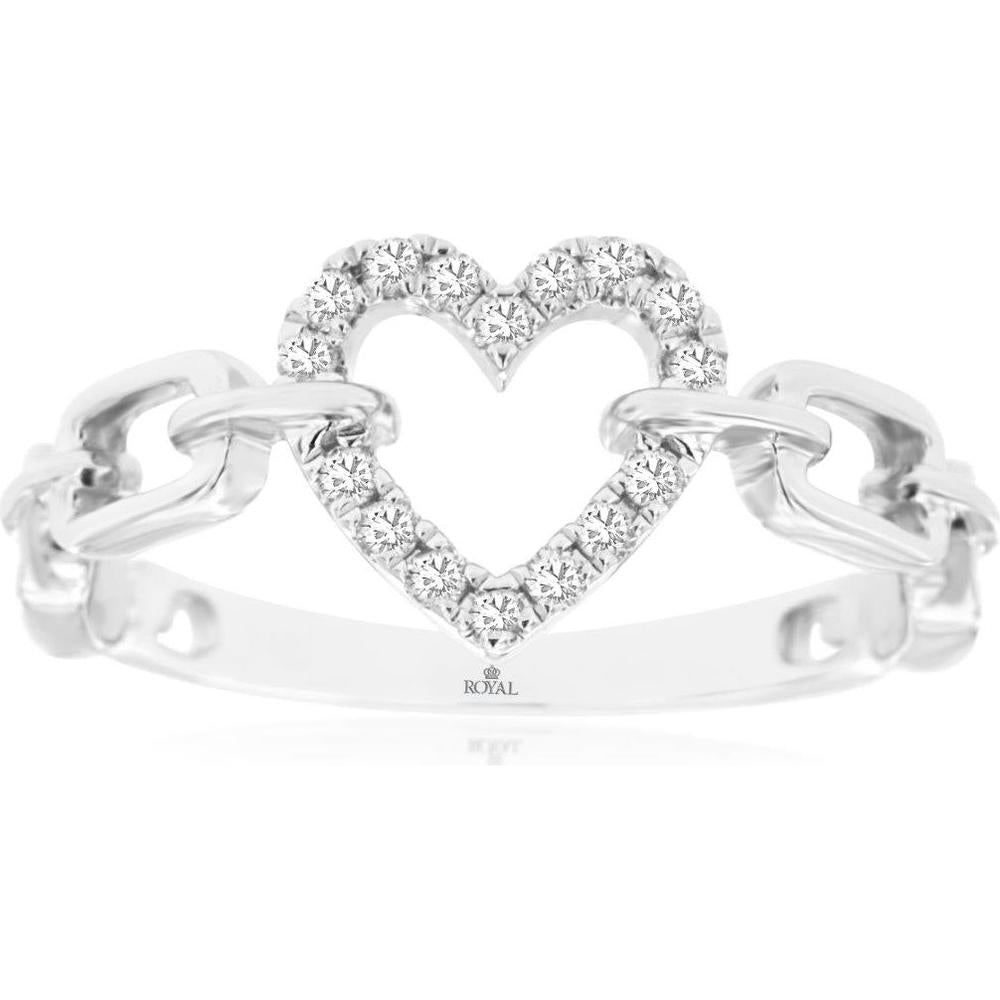 Enchanting 14K White Gold Diamond Ring - 0.15 Carat