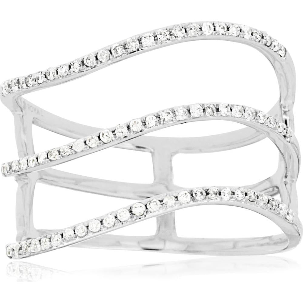 Enchanting 14K White Gold Diamond Ring - Timeless Elegance