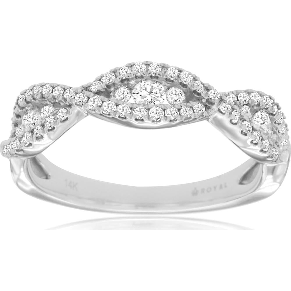 Enchanting 14K White Gold Diamond Ring - Timeless Elegance