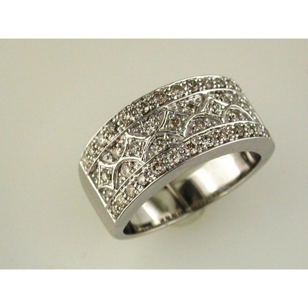 Enchanting 14K White Gold Diamond Wedding Ring - 0.60 Carat Round Diamond