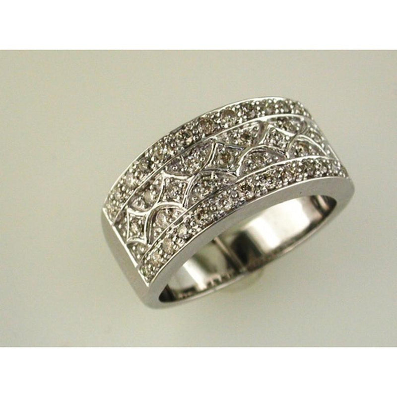 Enchanting 14K White Gold Diamond Wedding Ring - 0.60 Carat Round Diamond