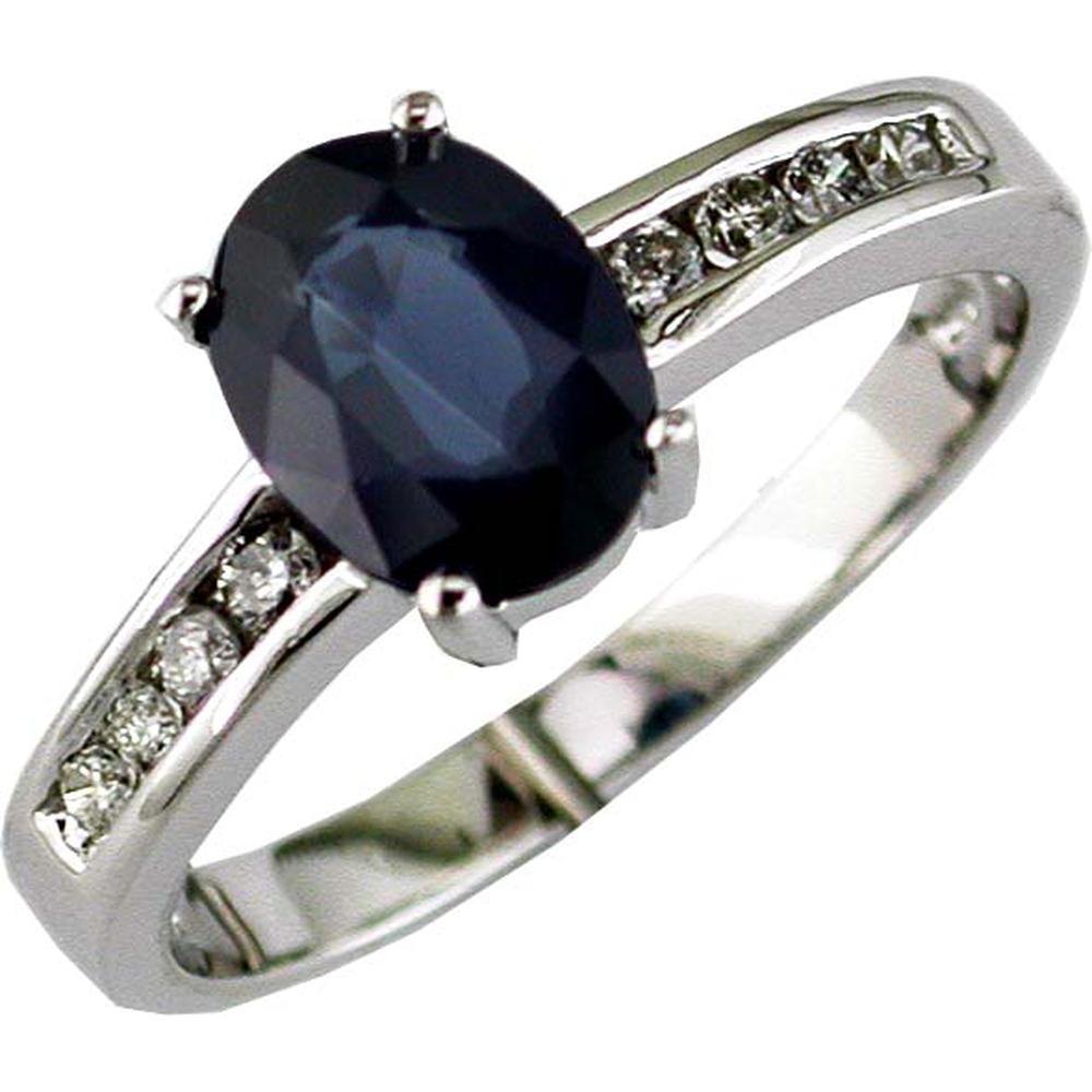 Enchanting 14K White Gold Sapphire & Diamond Ring