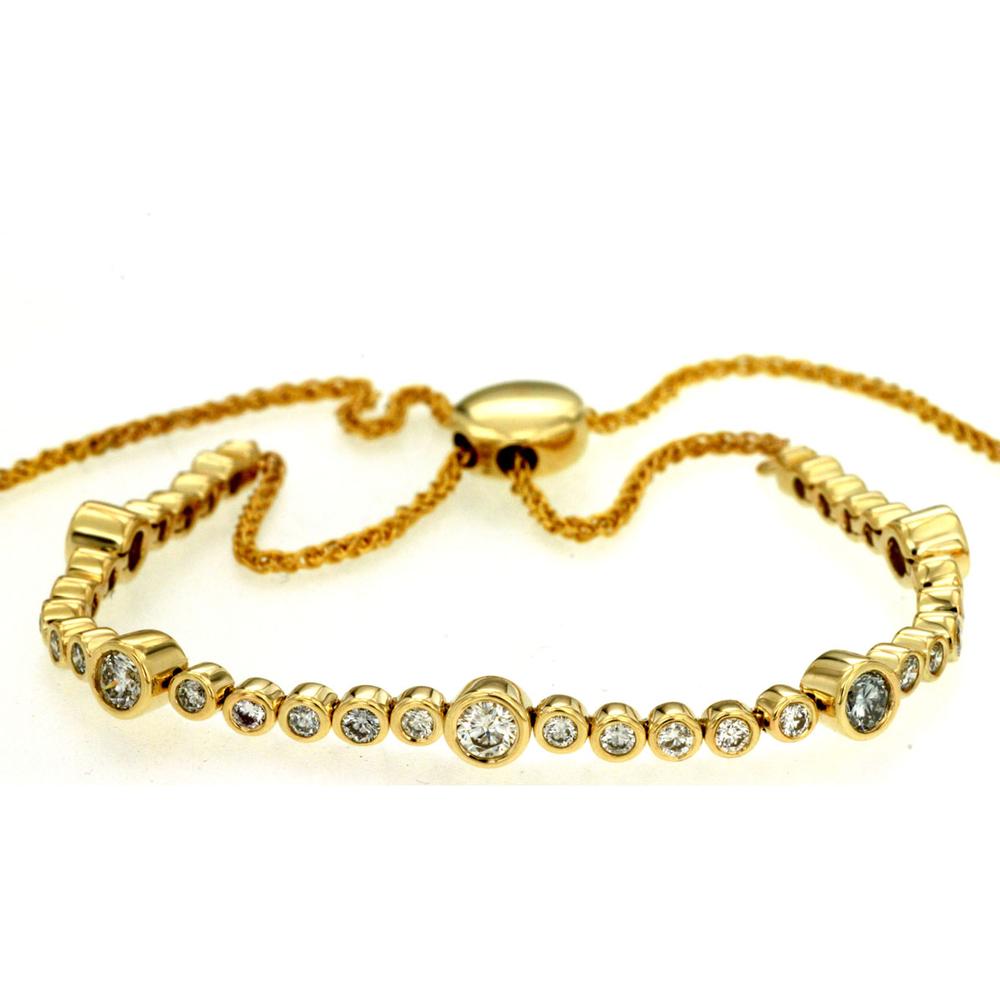 Enchanting 14K Yellow Gold Diamond Bracelet by Royal